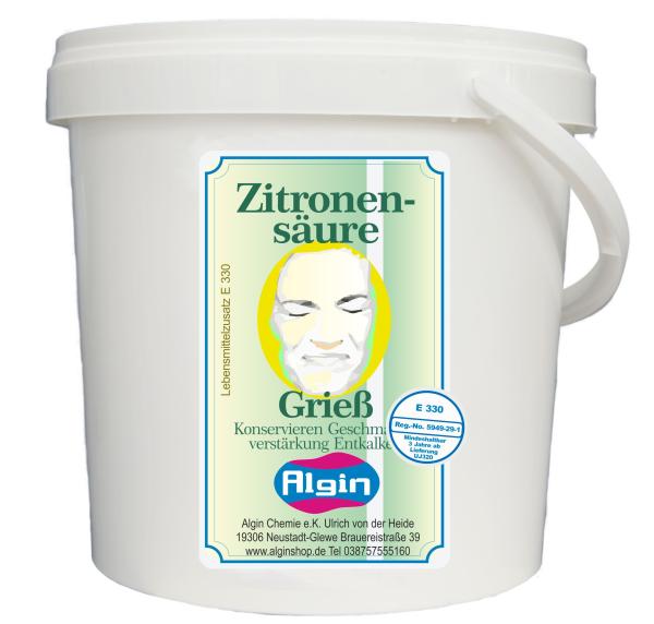 Zitronensäure 1 kg Eimer Grieß